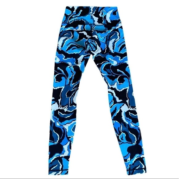 Lululemon Wunder Under Full Length Pant High Rise Sz 8 Boom Bloom Beach Blanket - Picture 4 of 11